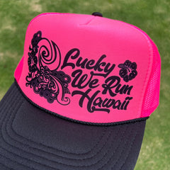 Lucky We Run Hawaii Tattoo Hat