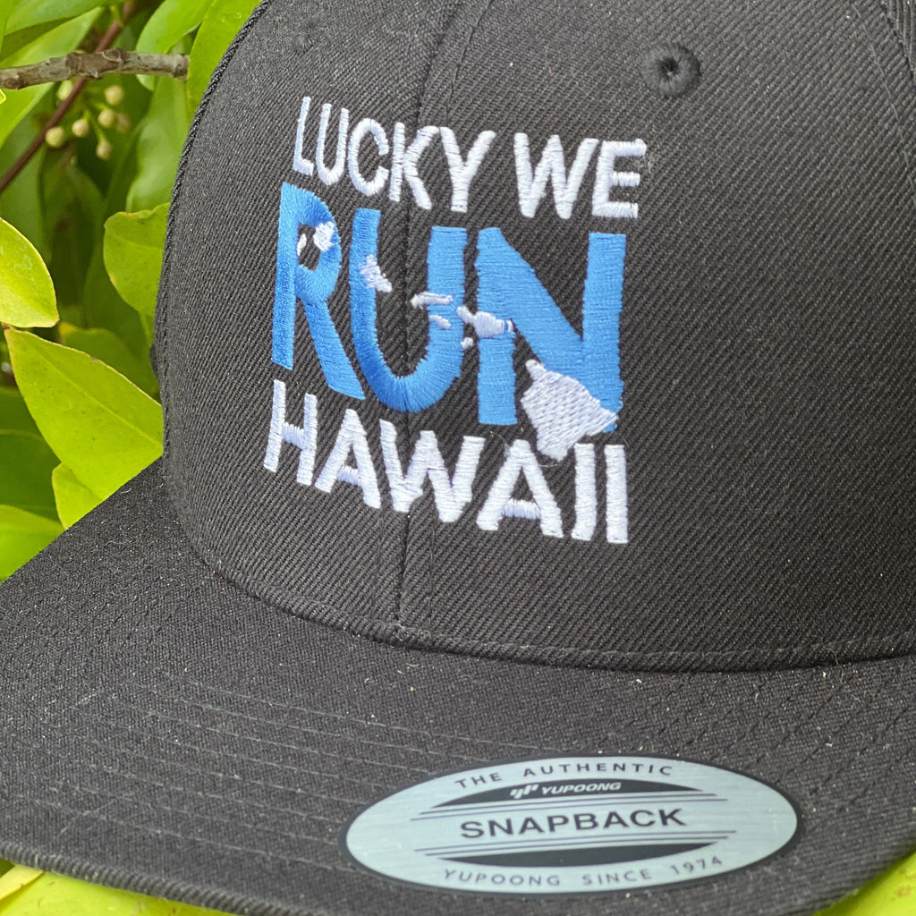 Lucky We Run Hawaii Flat Bill