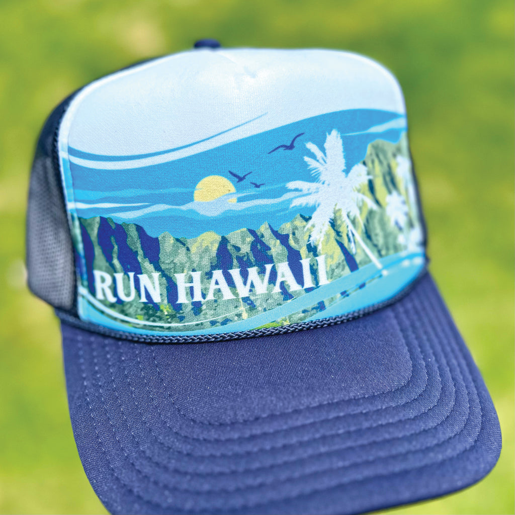 Run Hawaii Palms Trucker