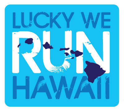 Lucky We Run Hawaii Logo Tank