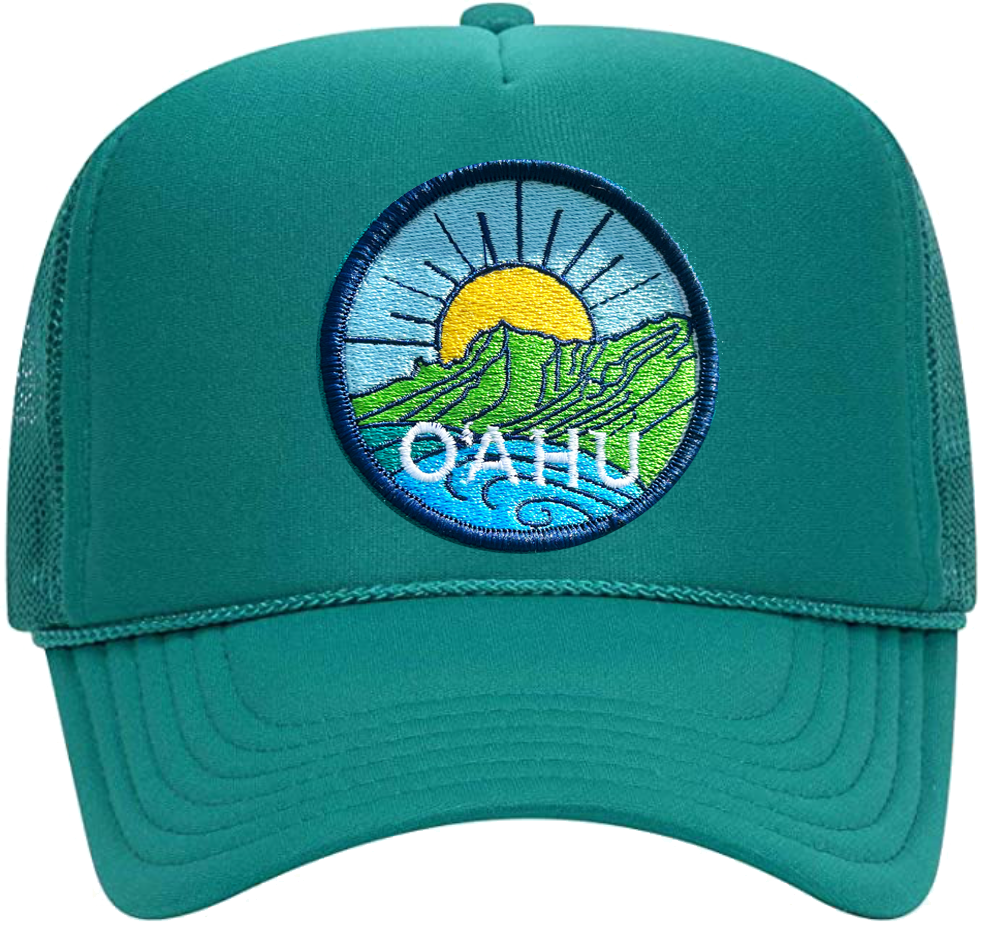 Oahu Embroidered Trucker Hat