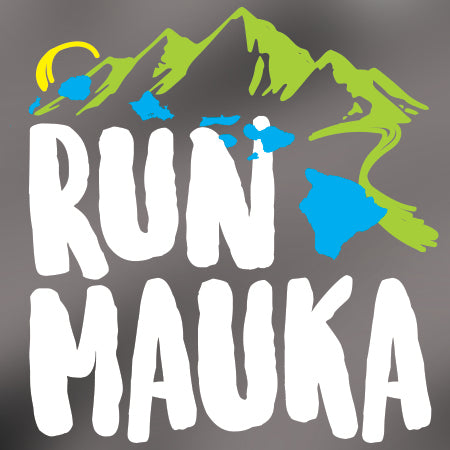 Run Mauka Clear Sticker