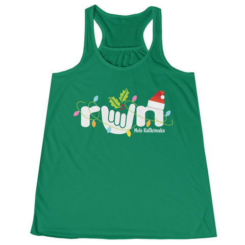 Run Shaka Christmas Flowy Tank